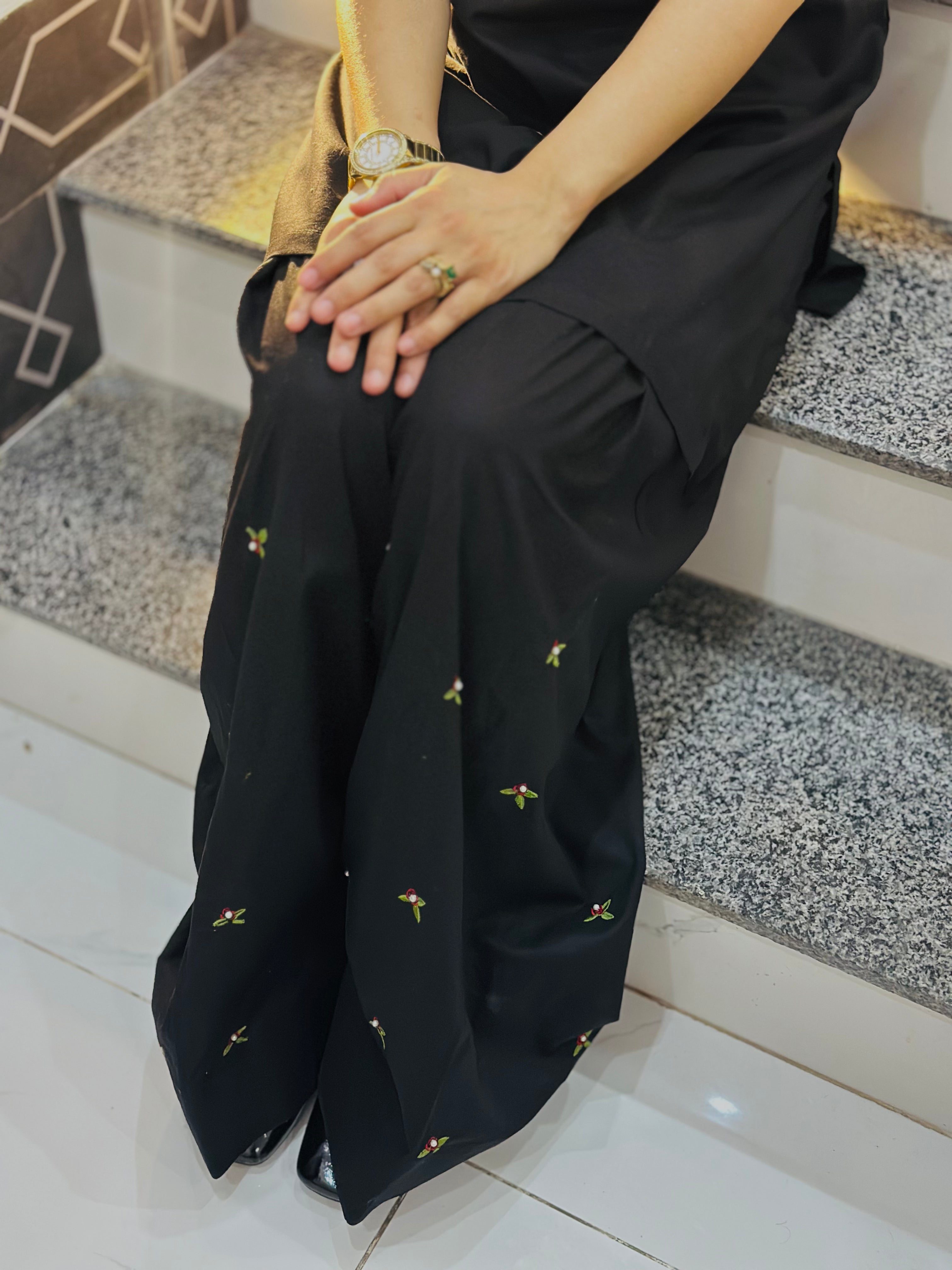 Embroidered Farshi Shalwar Suit