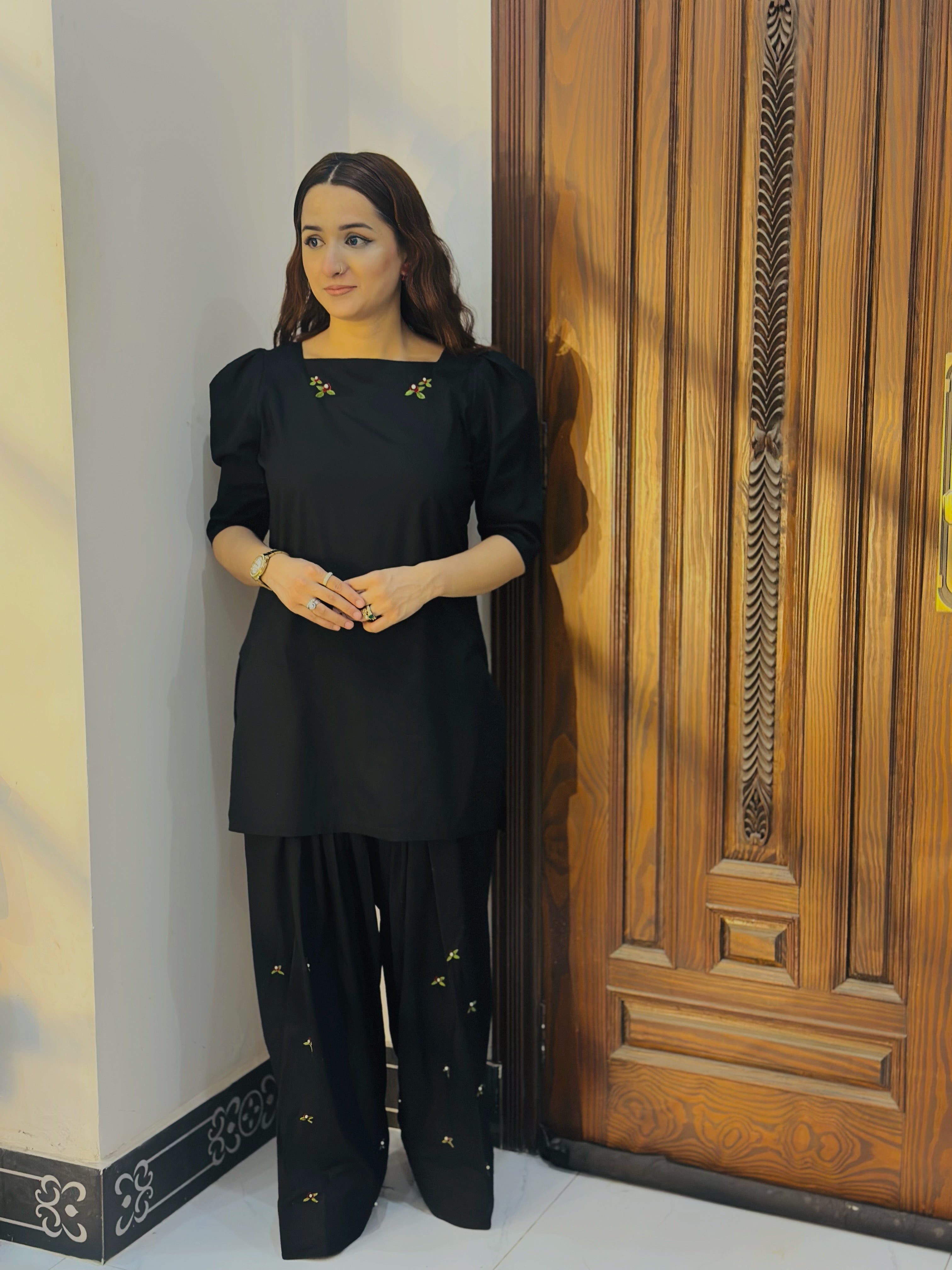 Embroidered Farshi Shalwar Suit