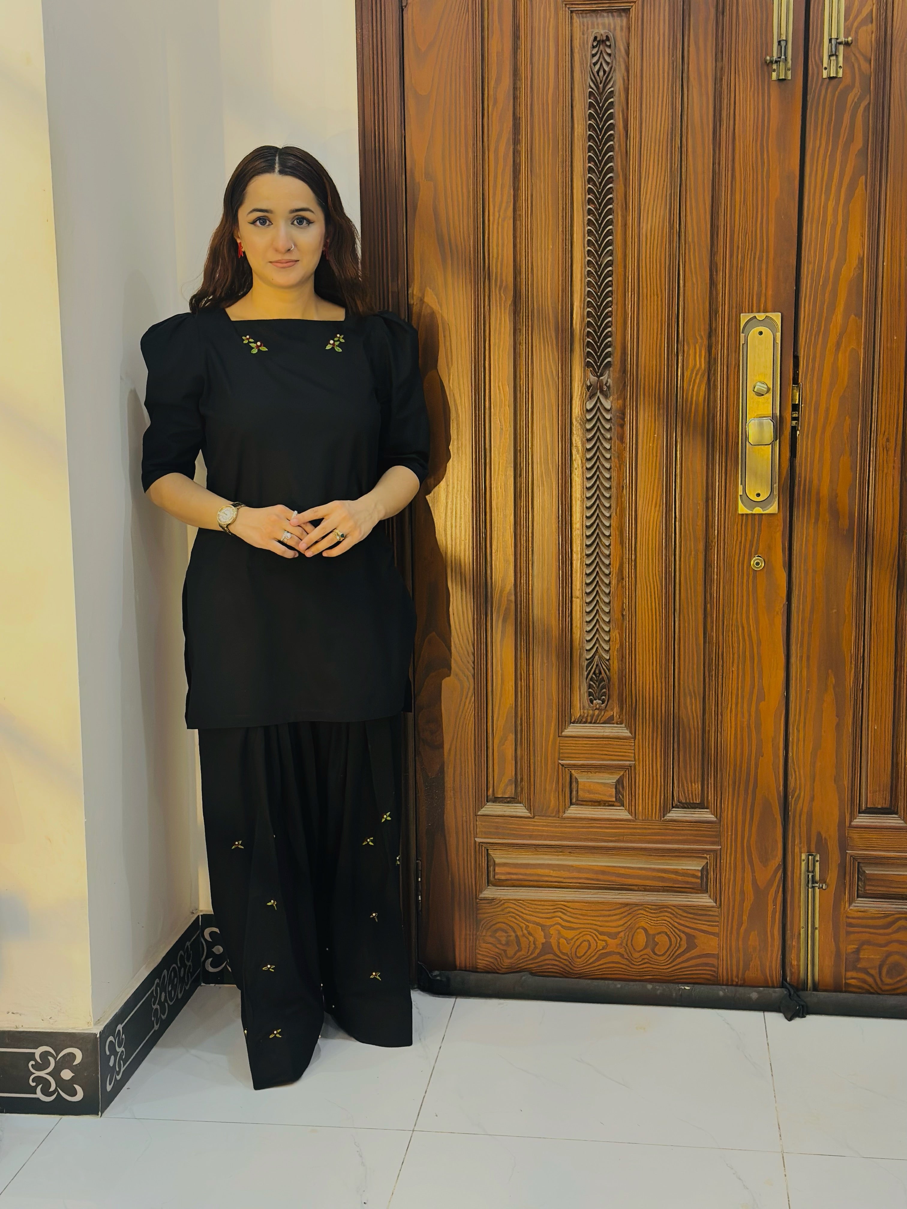 Embroidered Farshi Shalwar Suit