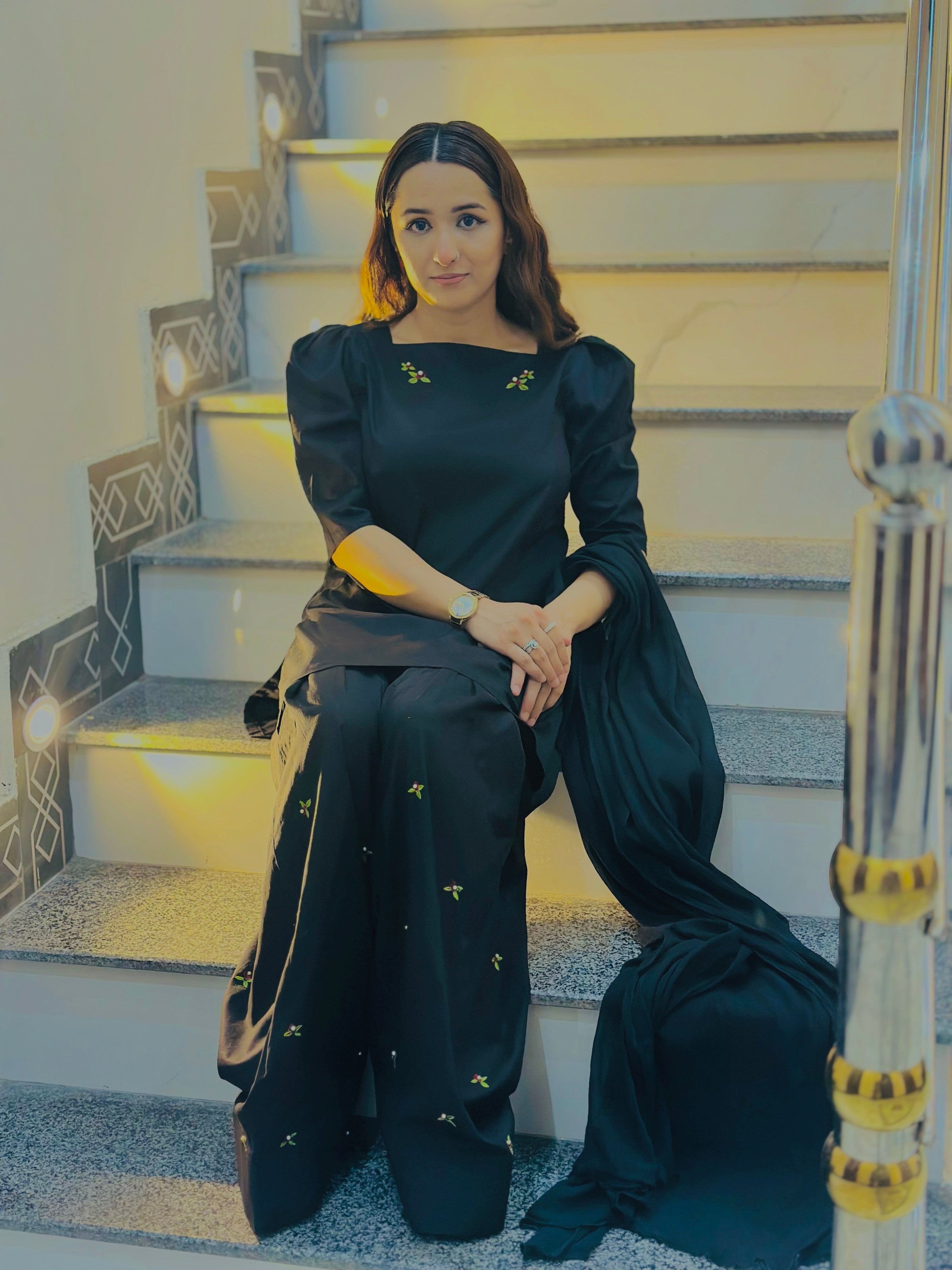 Embroidered Farshi Shalwar Suit