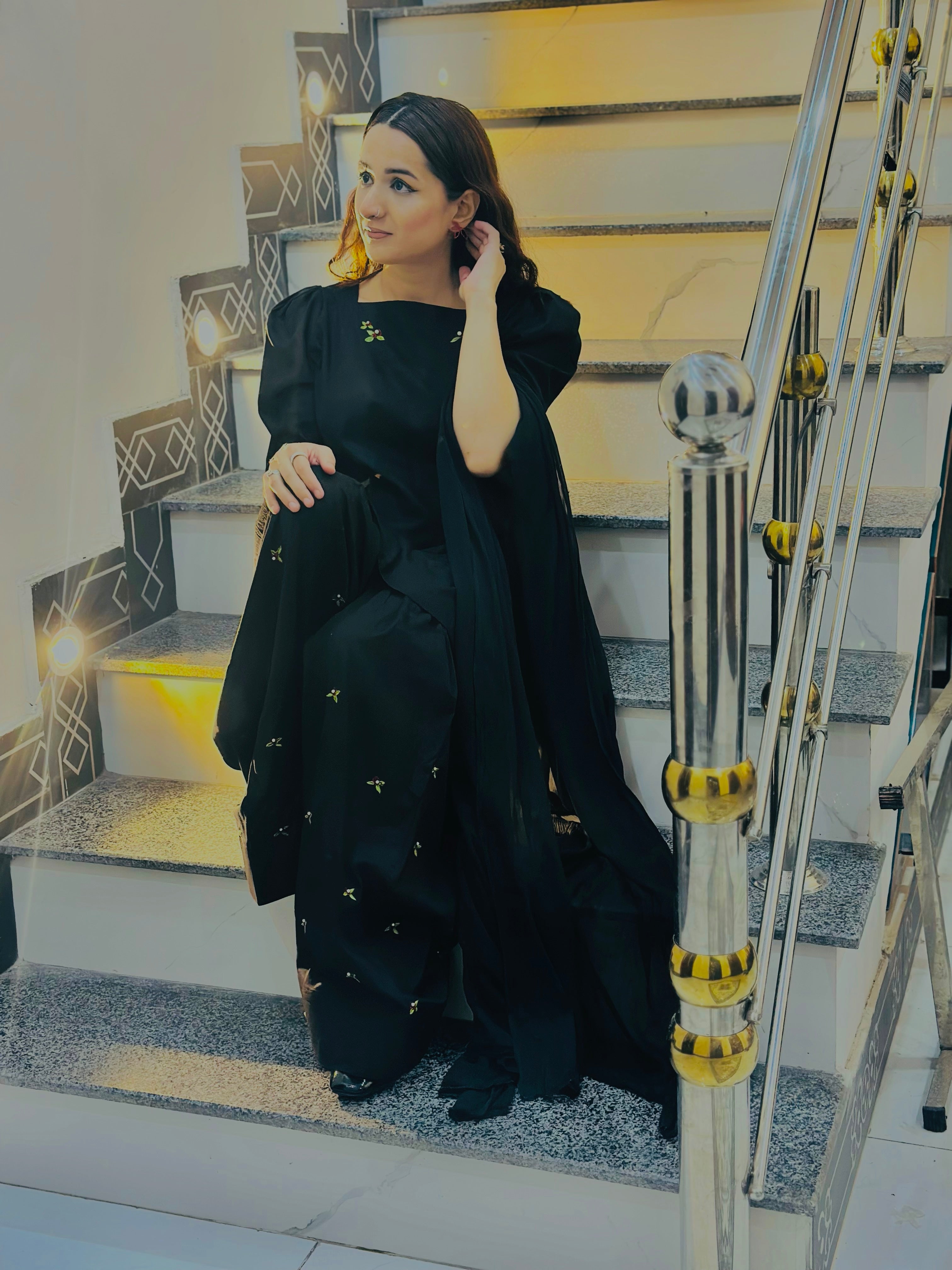 Embroidered Farshi Shalwar Suit