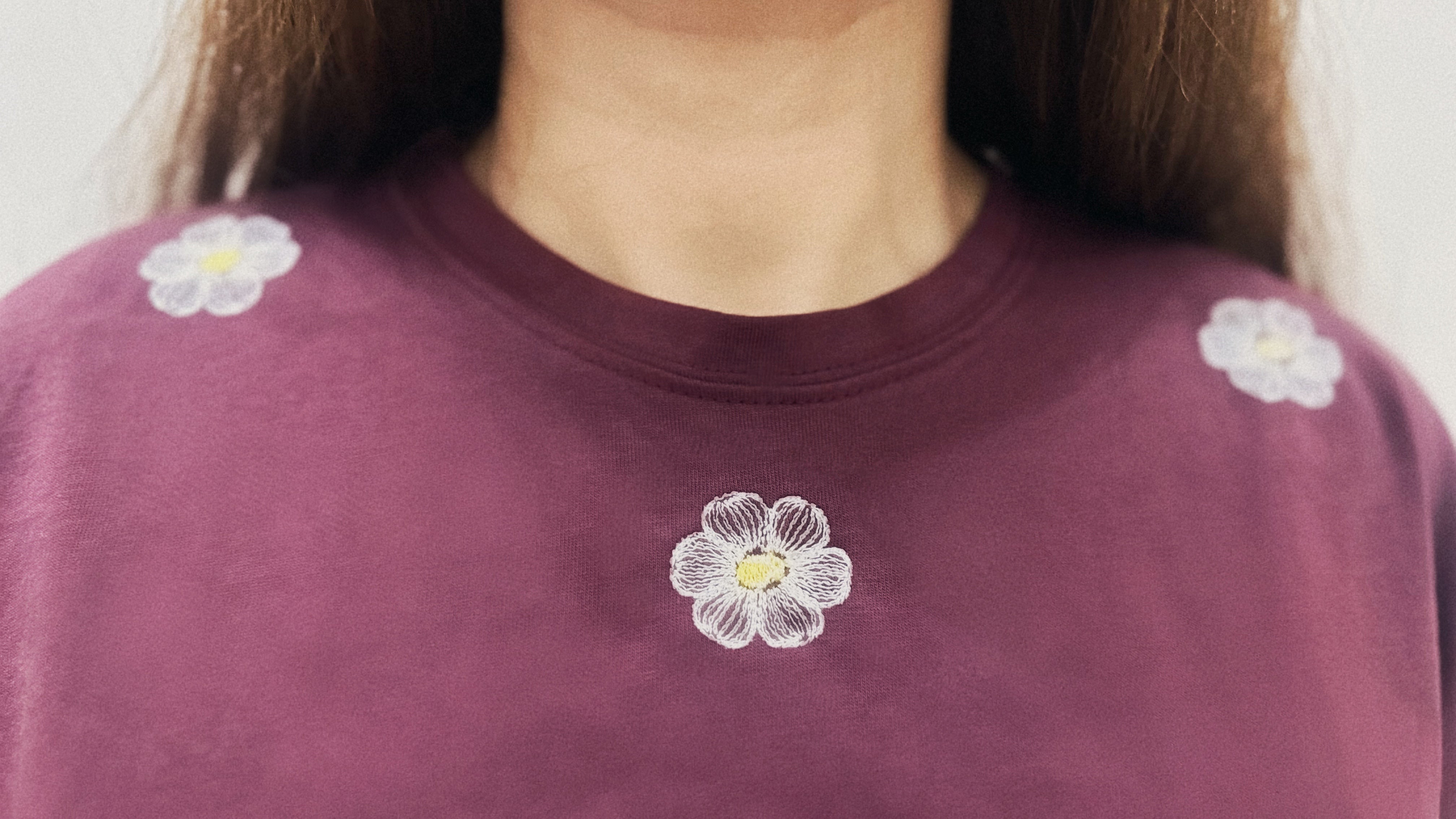 Petal Pop Tee – Maroon